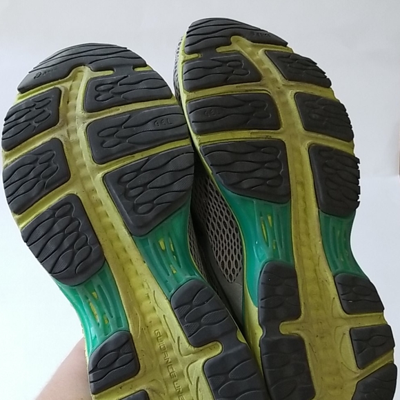 ASICS Gel Cumulus Grey & Green Runners Size 9 - Picture 5 of 5